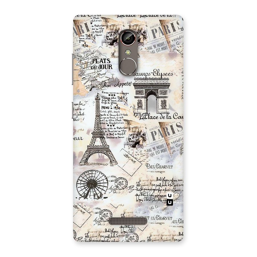 Paris Paper Back Case for Gionee S6s