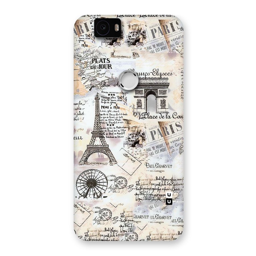 Paris Paper Back Case for Google Nexus-6P