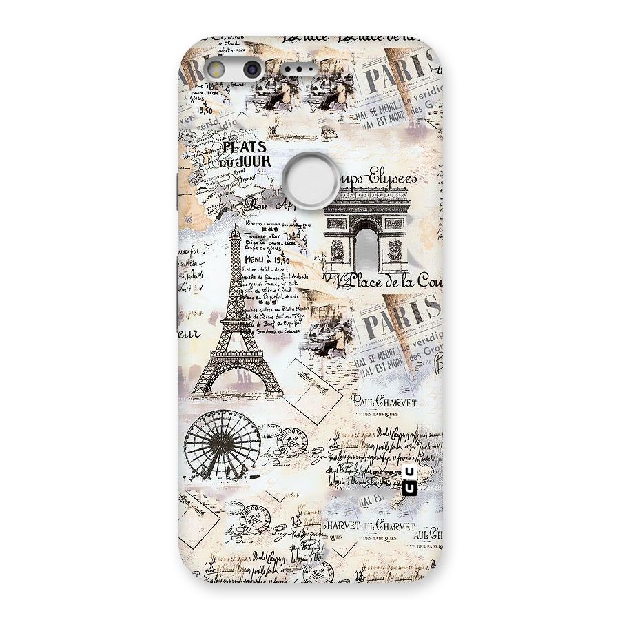 Paris Paper Back Case for Google Pixel
