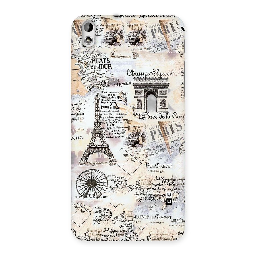 Paris Paper Back Case for HTC Desire 816g