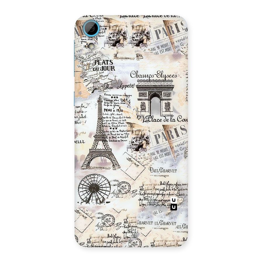 Paris Paper Back Case for HTC Desire 826