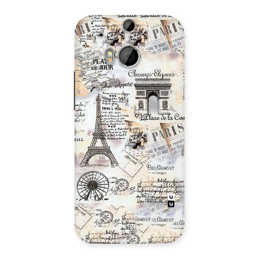 Paris Paper Back Case for HTC One M8