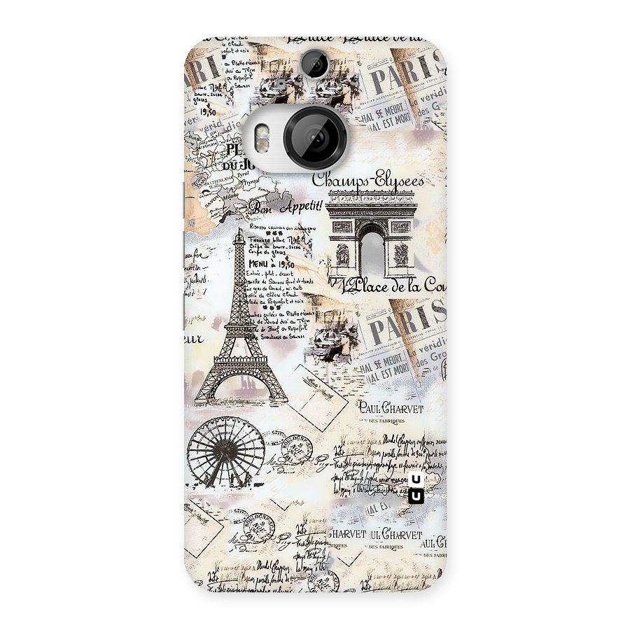 Paris Paper Back Case for HTC One M9 Plus
