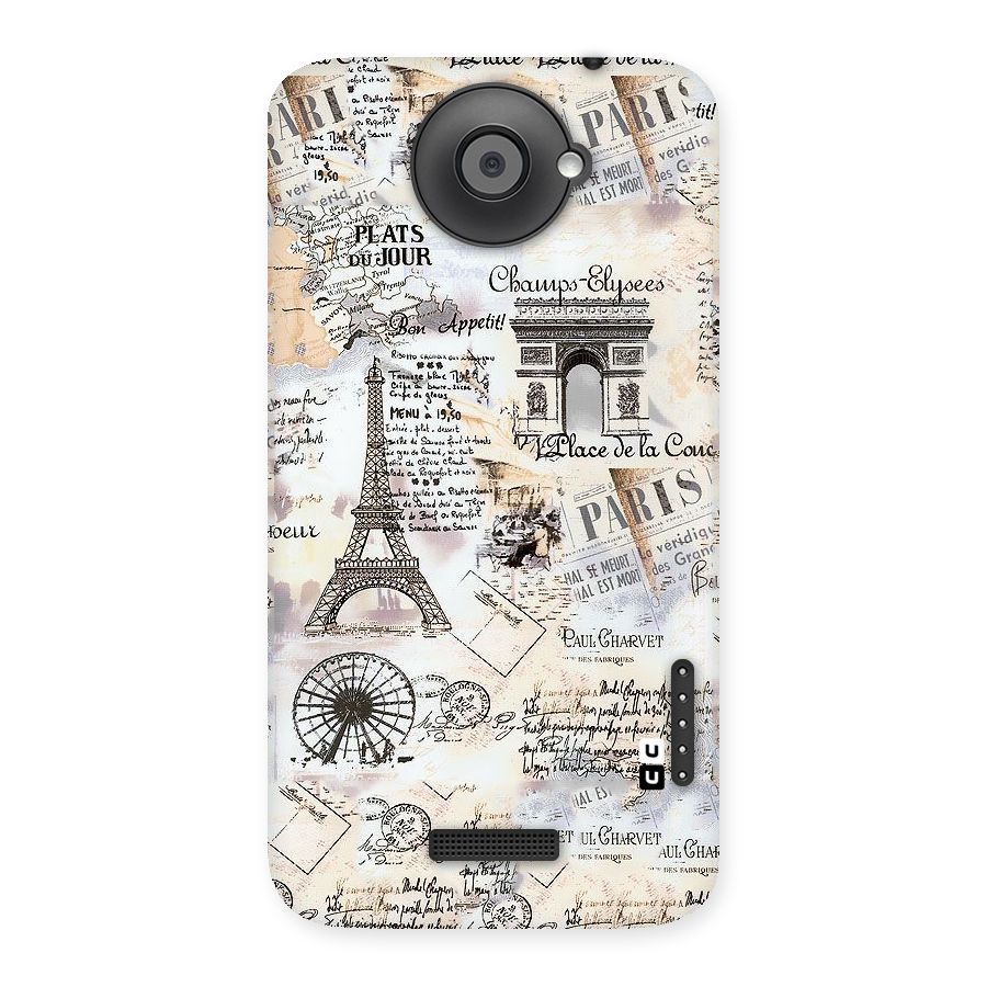 Paris Paper Back Case for HTC One X