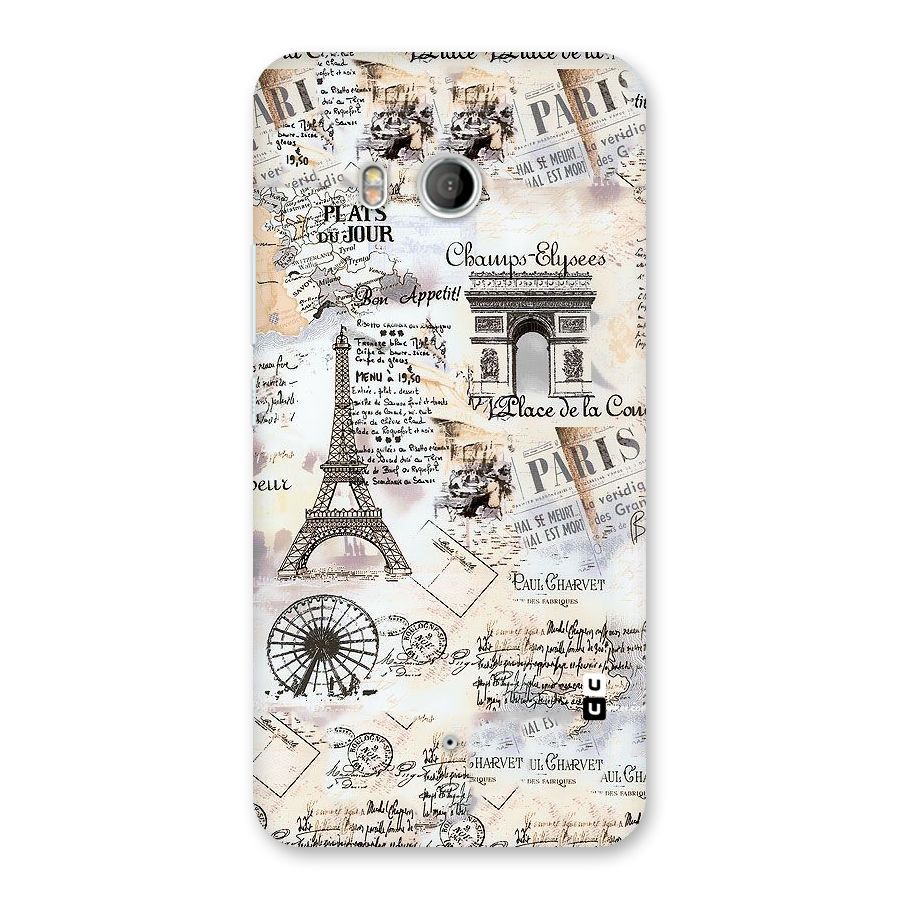 Paris Paper Back Case for HTC U11