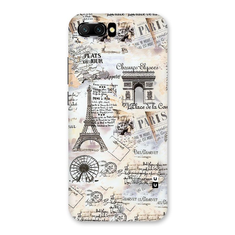 Paris Paper Back Case for Honor 10