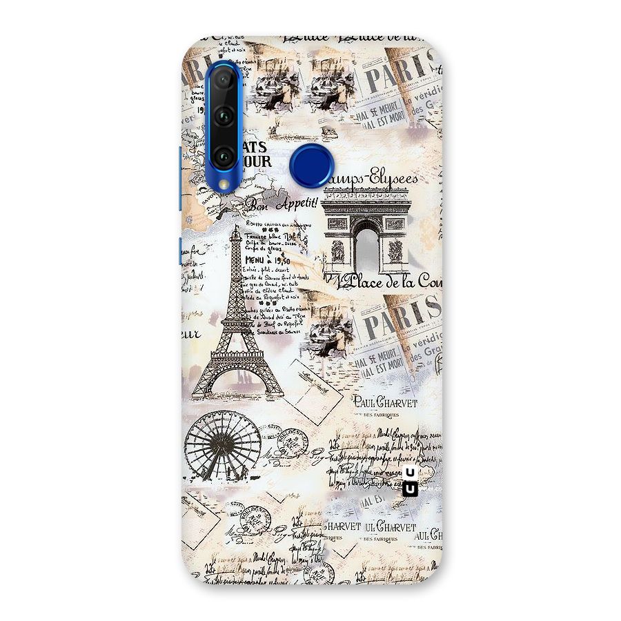 Paris Paper Back Case for Honor 20i