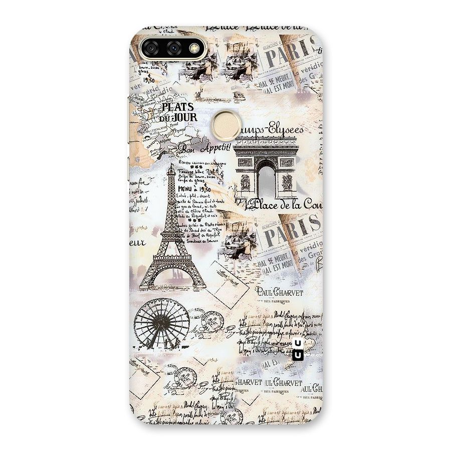 Paris Paper Back Case for Honor 7A