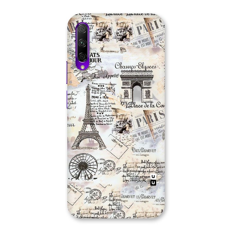 Paris Paper Back Case for Honor 9X Pro