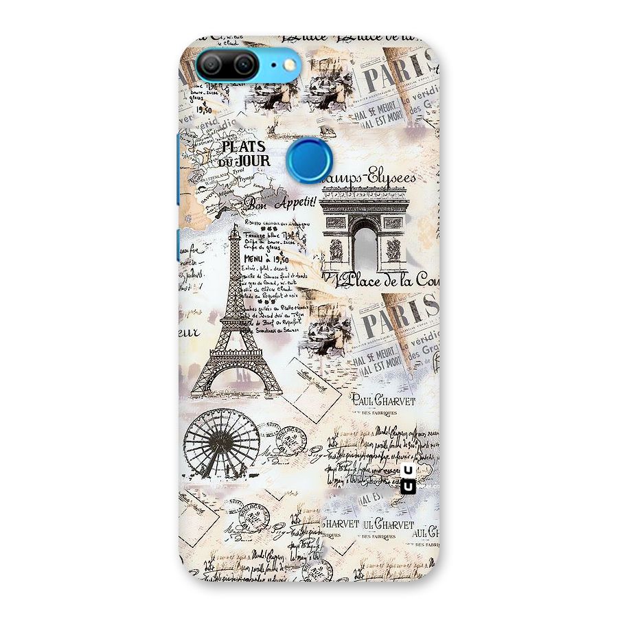 Paris Paper Back Case for Honor 9 Lite