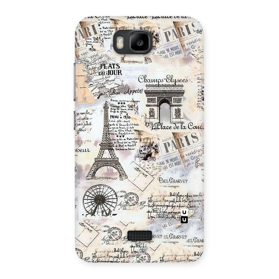 Paris Paper Back Case for Honor Bee