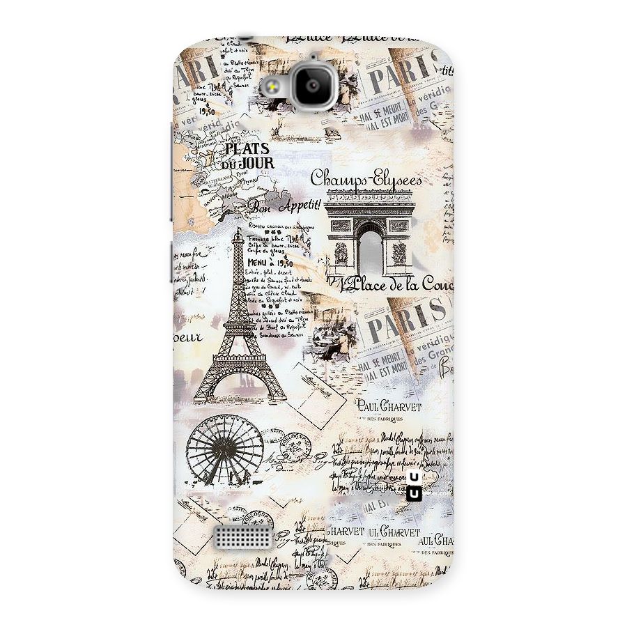 Paris Paper Back Case for Honor Holly