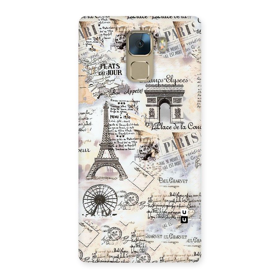 Paris Paper Back Case for Huawei Honor 7