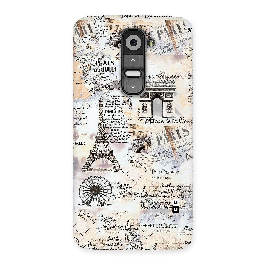 Paris Paper Back Case for LG G2