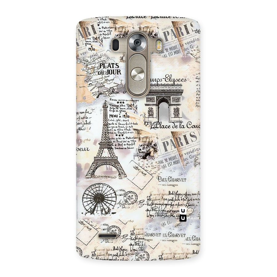 Paris Paper Back Case for LG G3