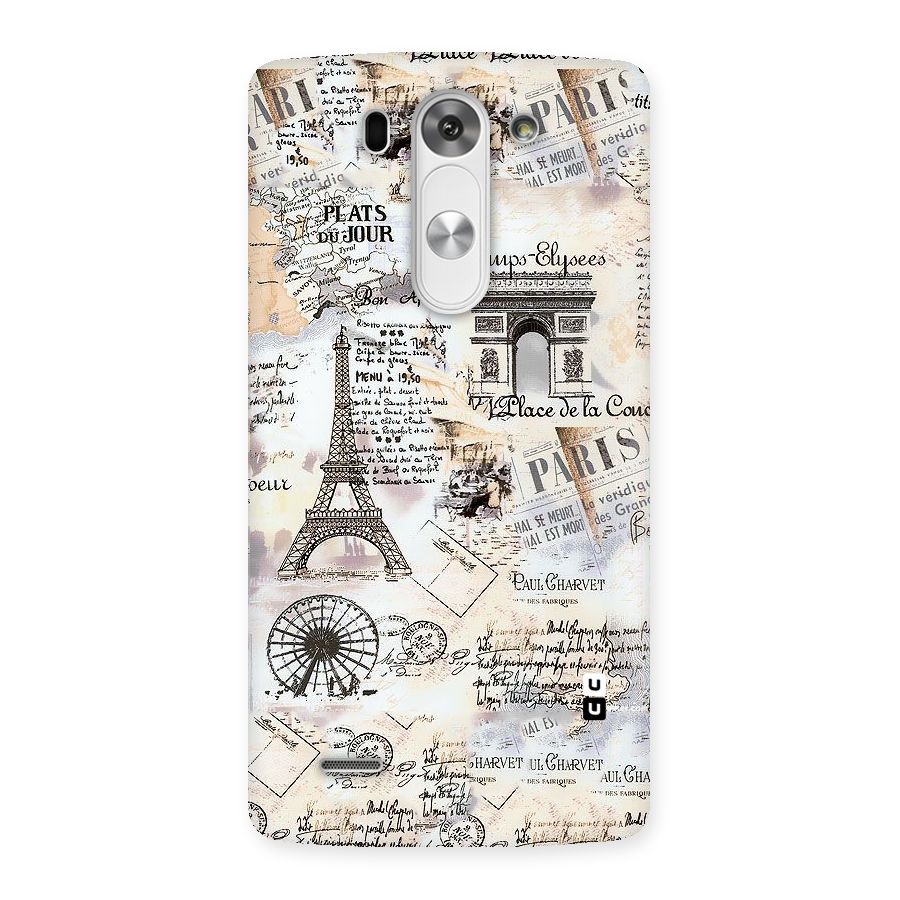 Paris Paper Back Case for LG G3 Beat