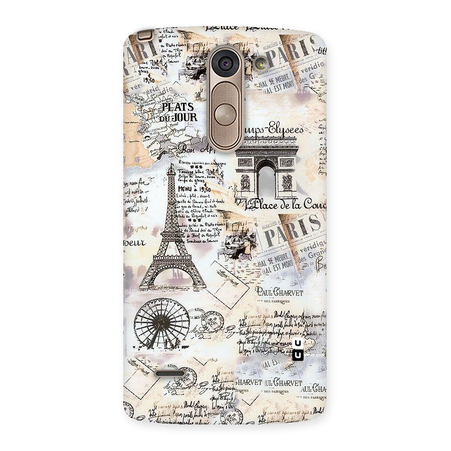 Paris Paper Back Case for LG G3 Stylus