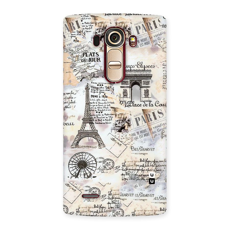 Paris Paper Back Case for LG G4