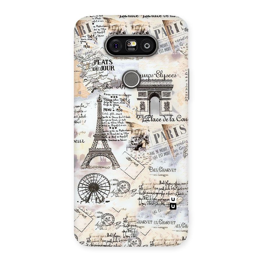 Paris Paper Back Case for LG G5