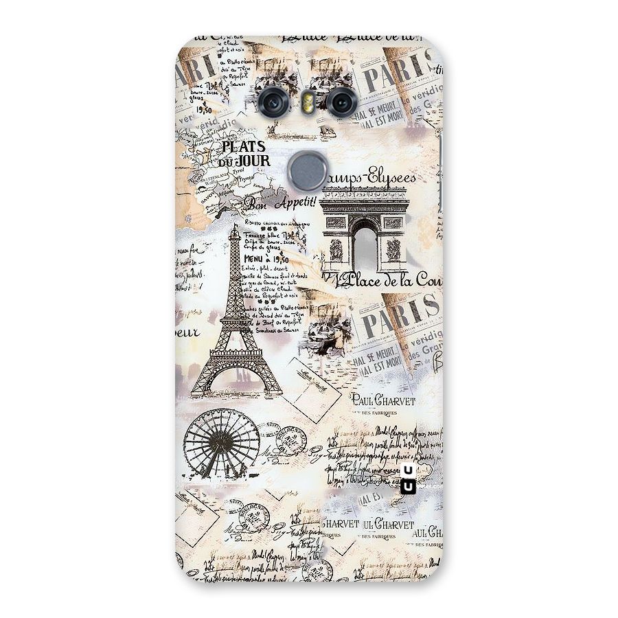 Paris Paper Back Case for LG G6