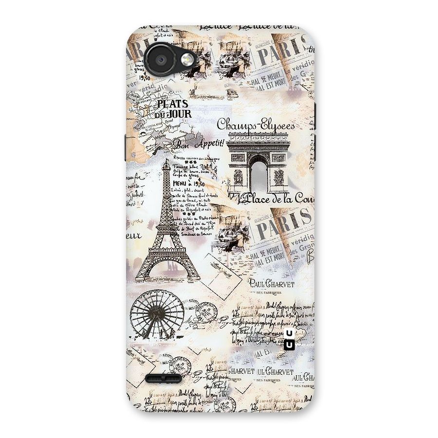 Paris Paper Back Case for LG Q6