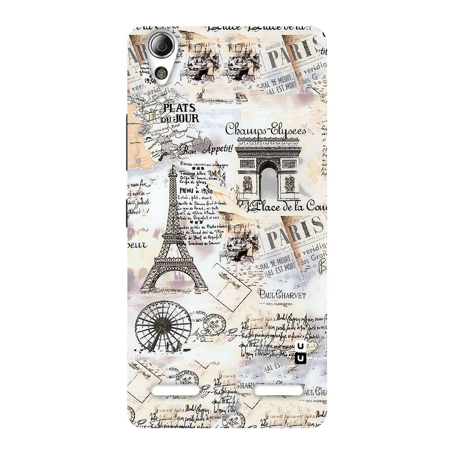 Paris Paper Back Case for Lenovo A6000 Plus