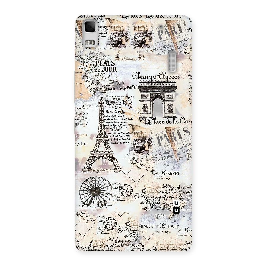 Paris Paper Back Case for Lenovo K3 Note