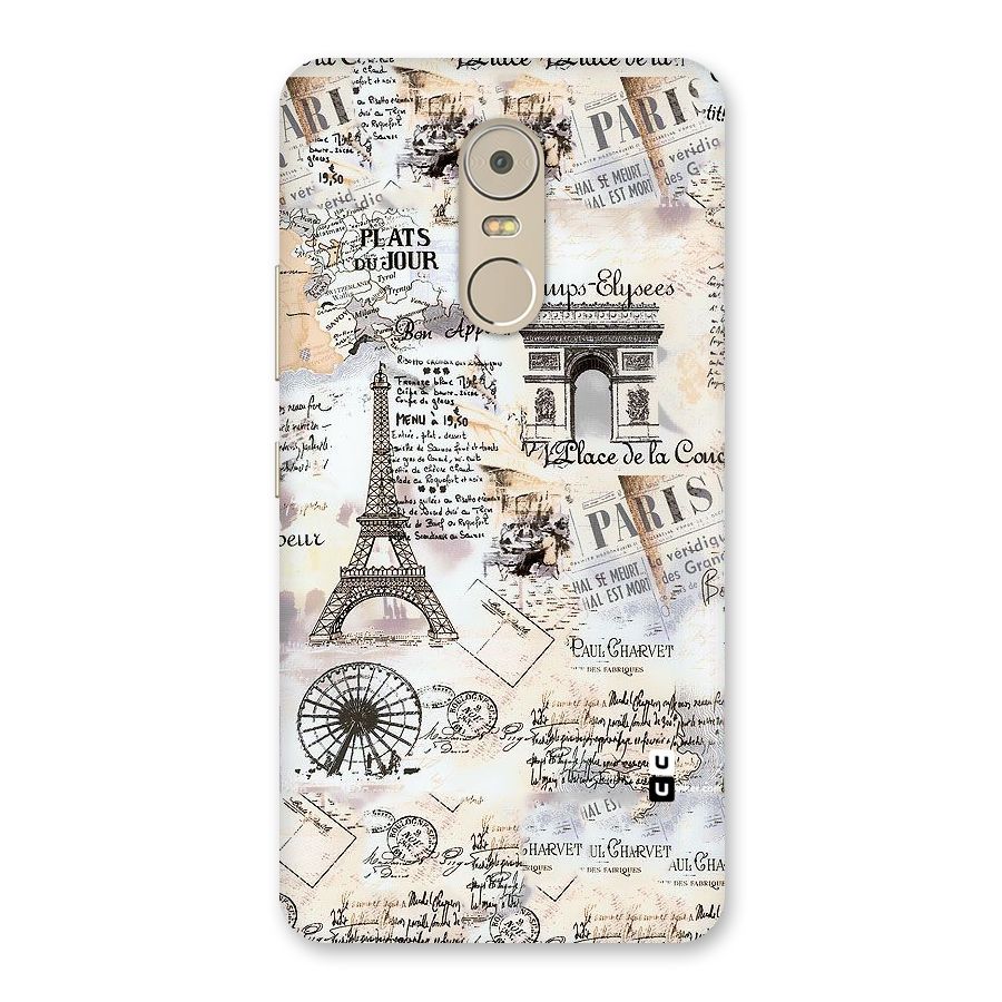 Paris Paper Back Case for Lenovo K6 Note