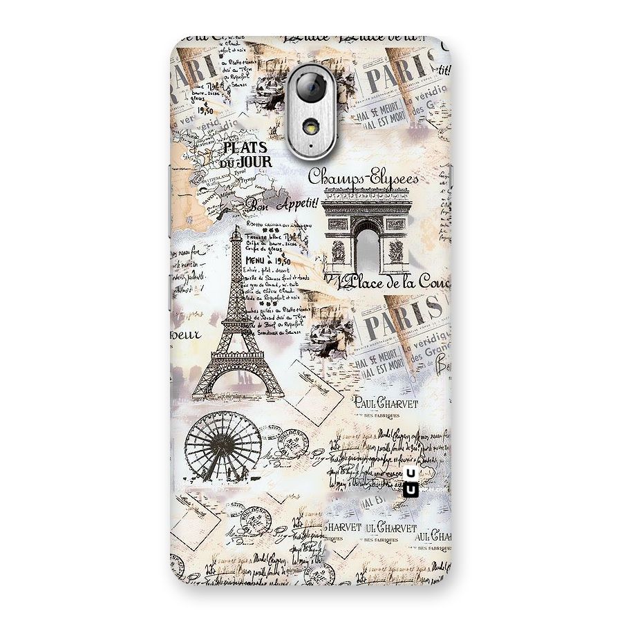 Paris Paper Back Case for Lenovo Vibe P1M