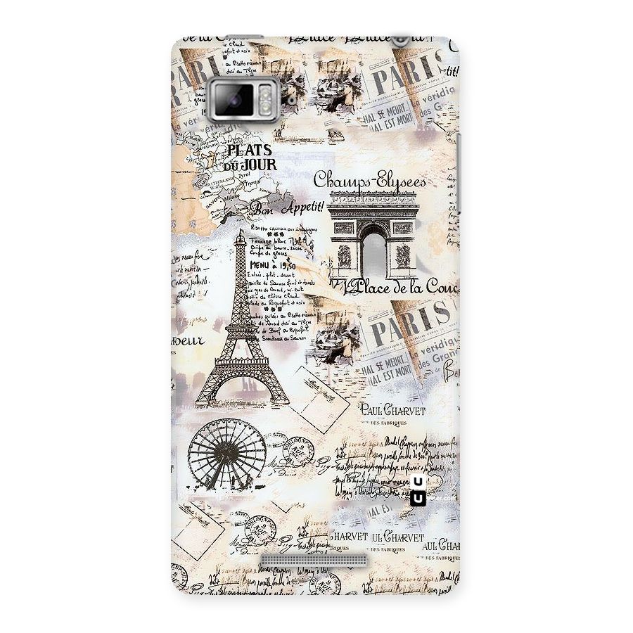 Paris Paper Back Case for Lenovo Vibe Z K910