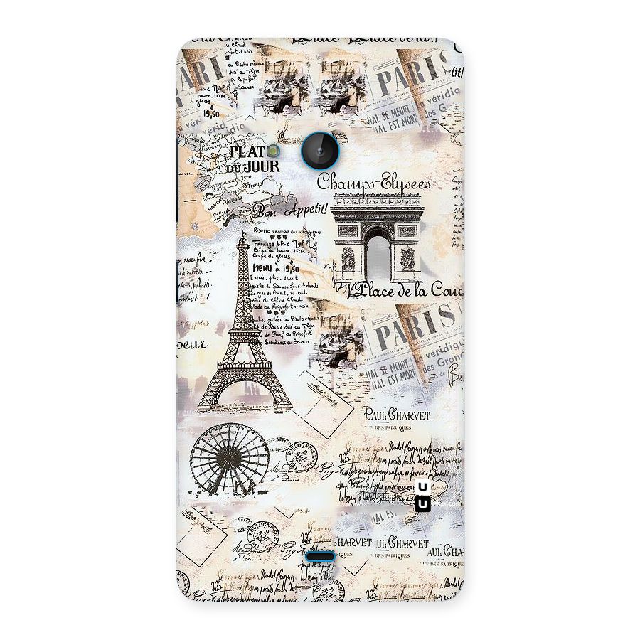 Paris Paper Back Case for Lumia 540