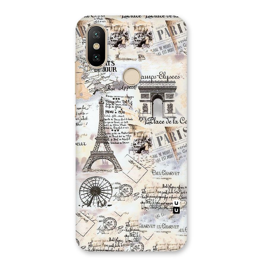 Paris Paper Back Case for Mi A2