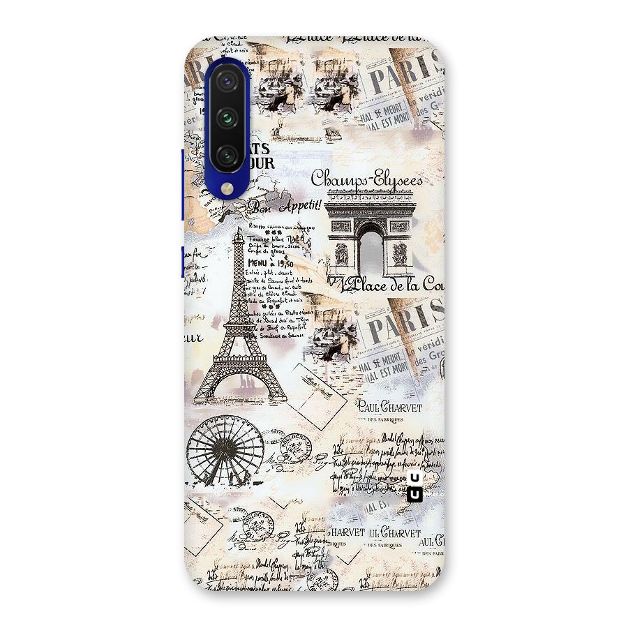 Paris Paper Back Case for Mi A3