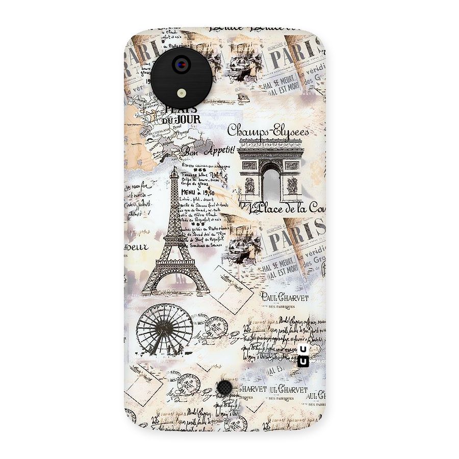 Paris Paper Back Case for Micromax Canvas A1