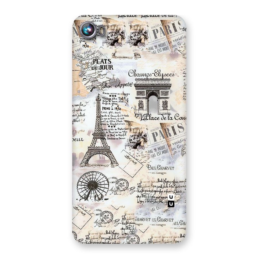 Paris Paper Back Case for Micromax Canvas Fire 4 A107