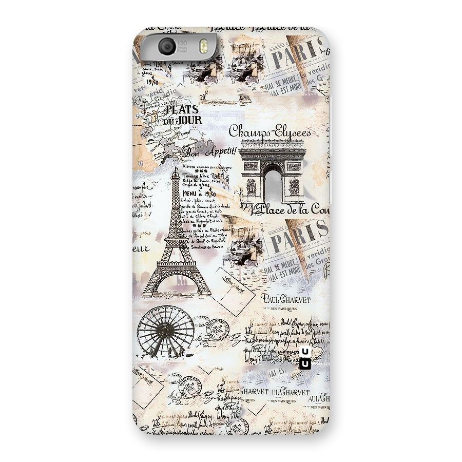 Paris Paper Back Case for Micromax Canvas Knight 2