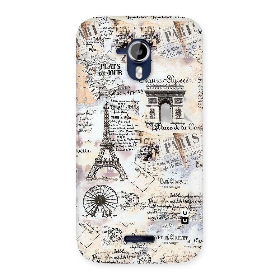 Paris Paper Back Case for Micromax Canvas Magnus A117