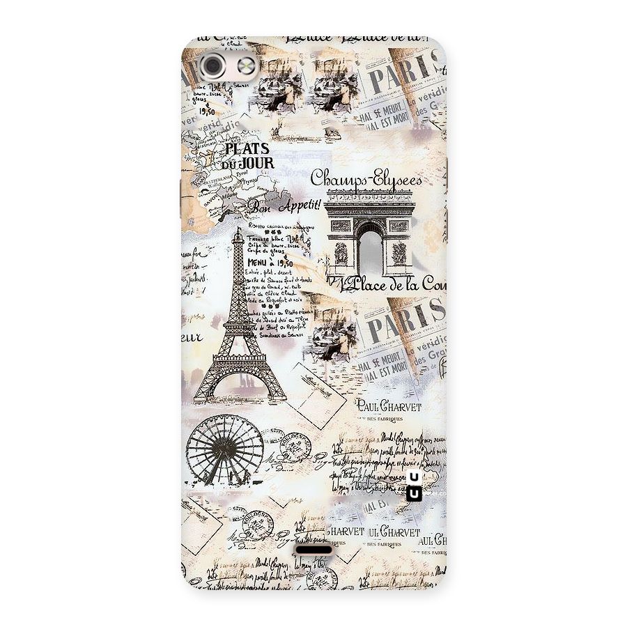 Paris Paper Back Case for Micromax Canvas Silver 5