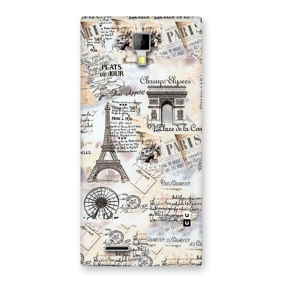 Paris Paper Back Case for Micromax Canvas Xpress A99