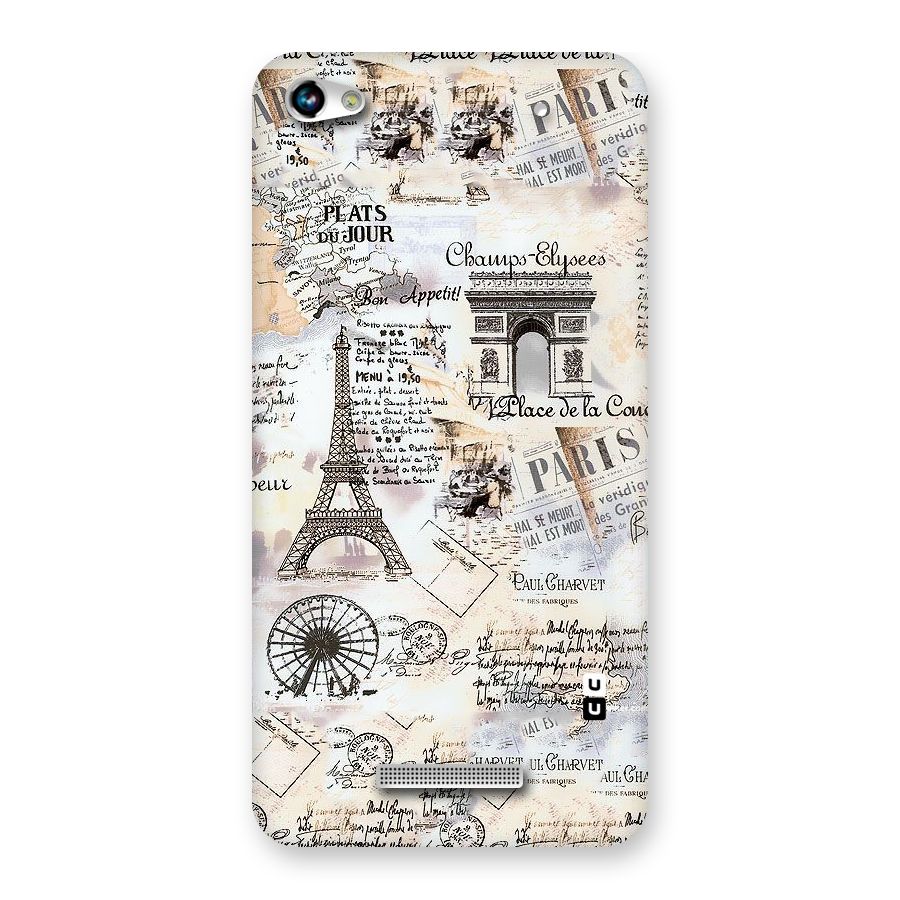 Paris Paper Back Case for Micromax Hue 2