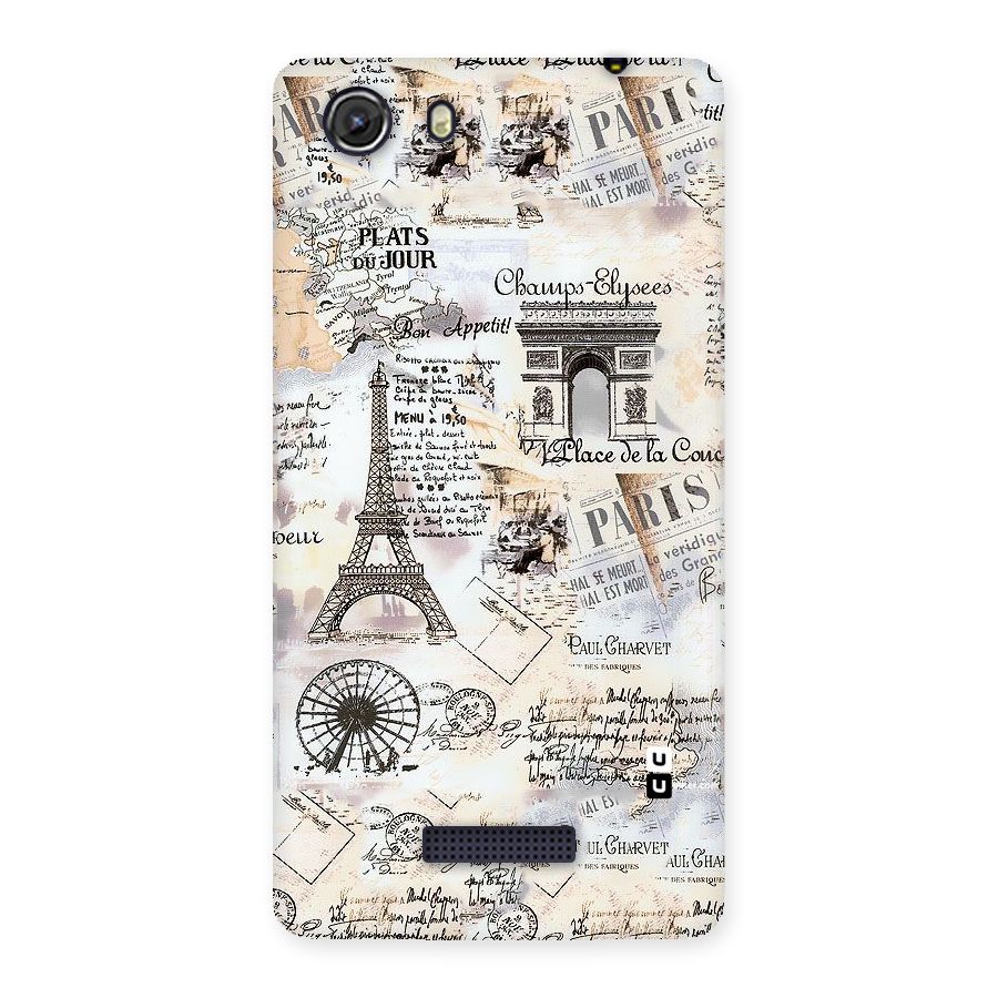 Paris Paper Back Case for Micromax Unite 3