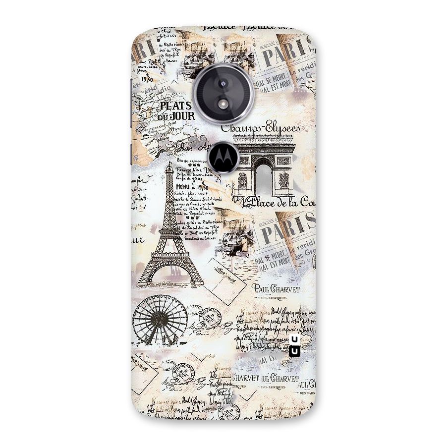 Paris Paper Back Case for Moto E5