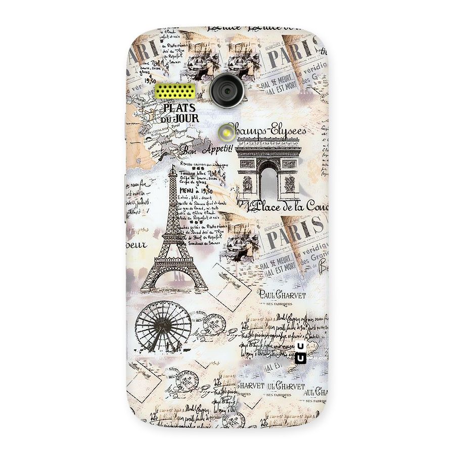Paris Paper Back Case for Moto G