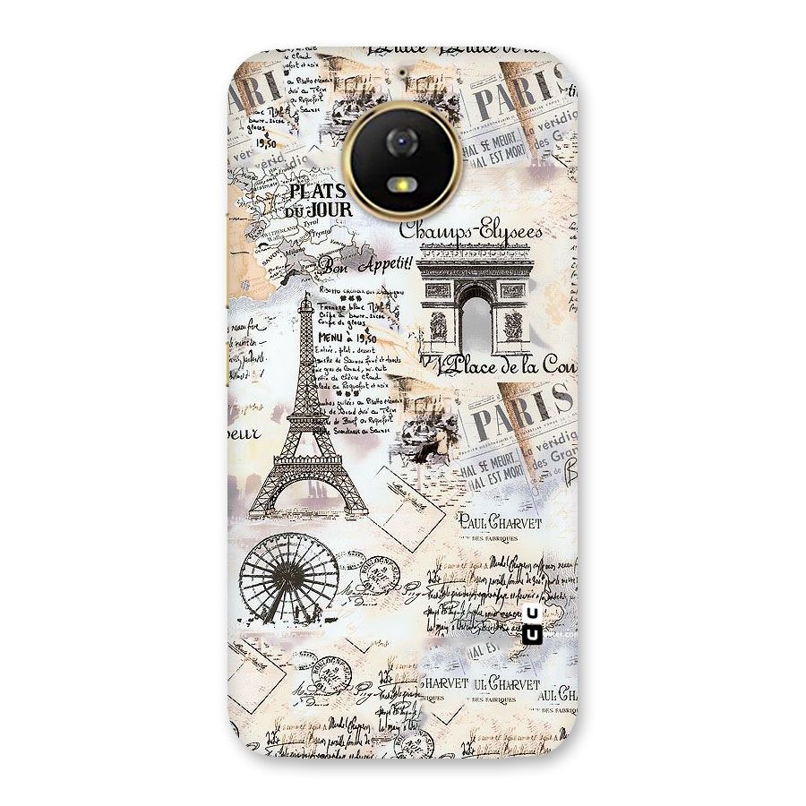 Paris Paper Back Case for Moto G5s