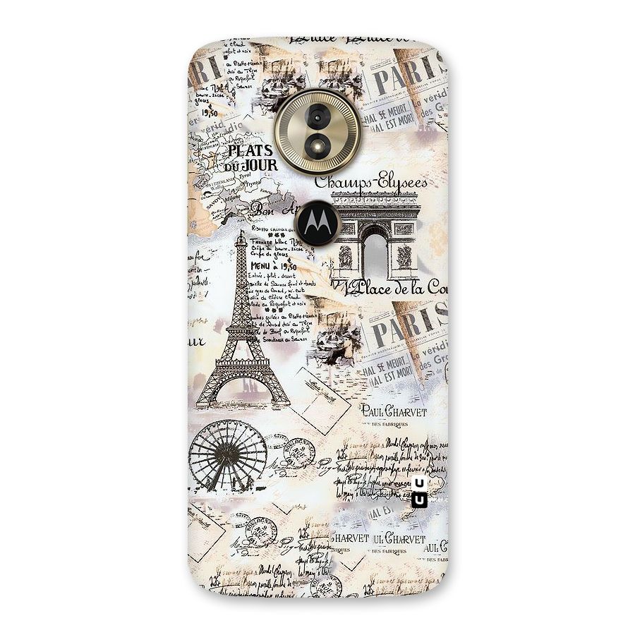Paris Paper Back Case for Moto G6 Play