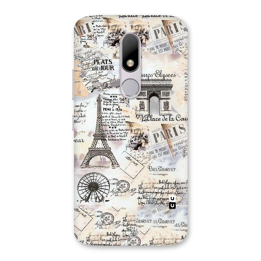 Paris Paper Back Case for Moto M