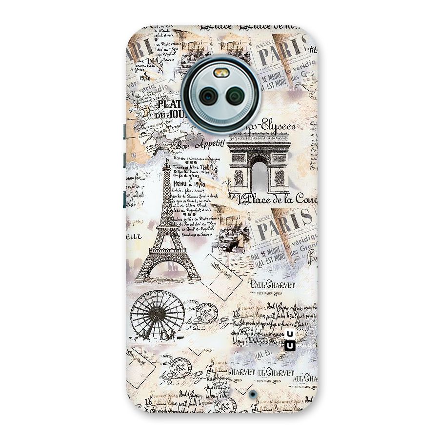 Paris Paper Back Case for Moto X4