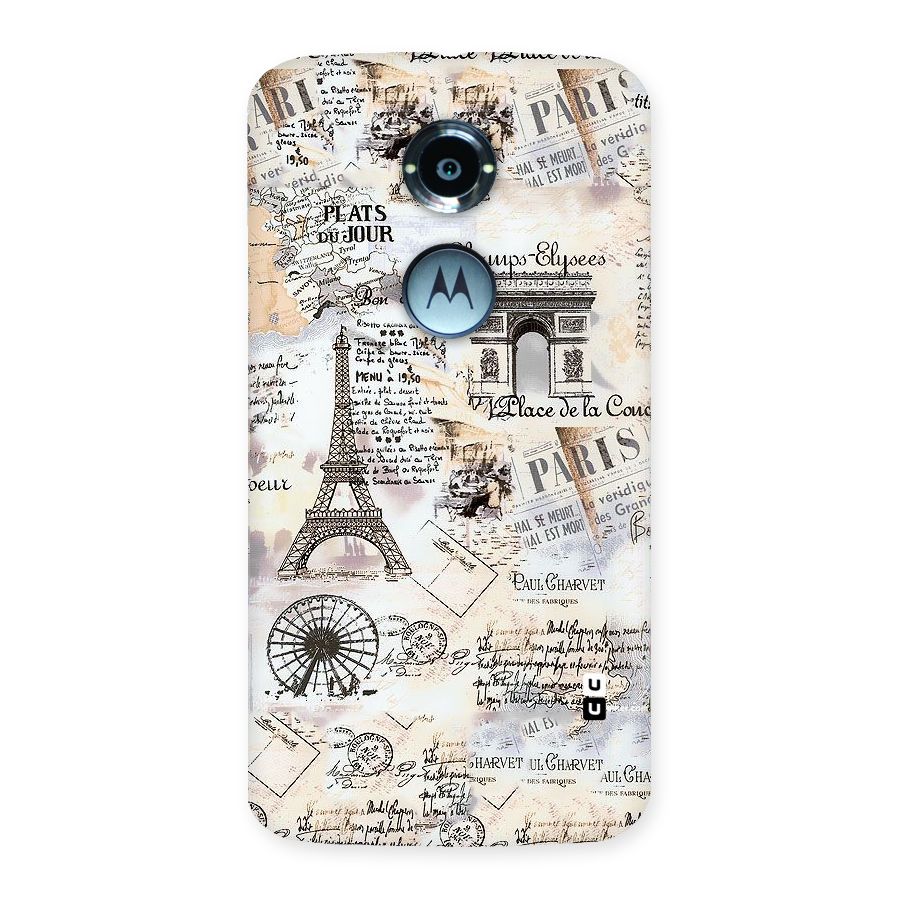 Paris Paper Back Case for Moto X 2nd Gen
