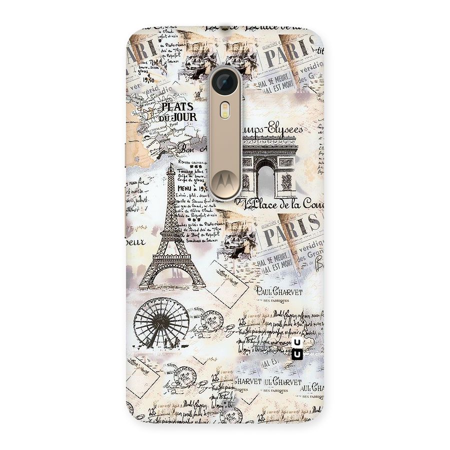 Paris Paper Back Case for Motorola Moto X Style