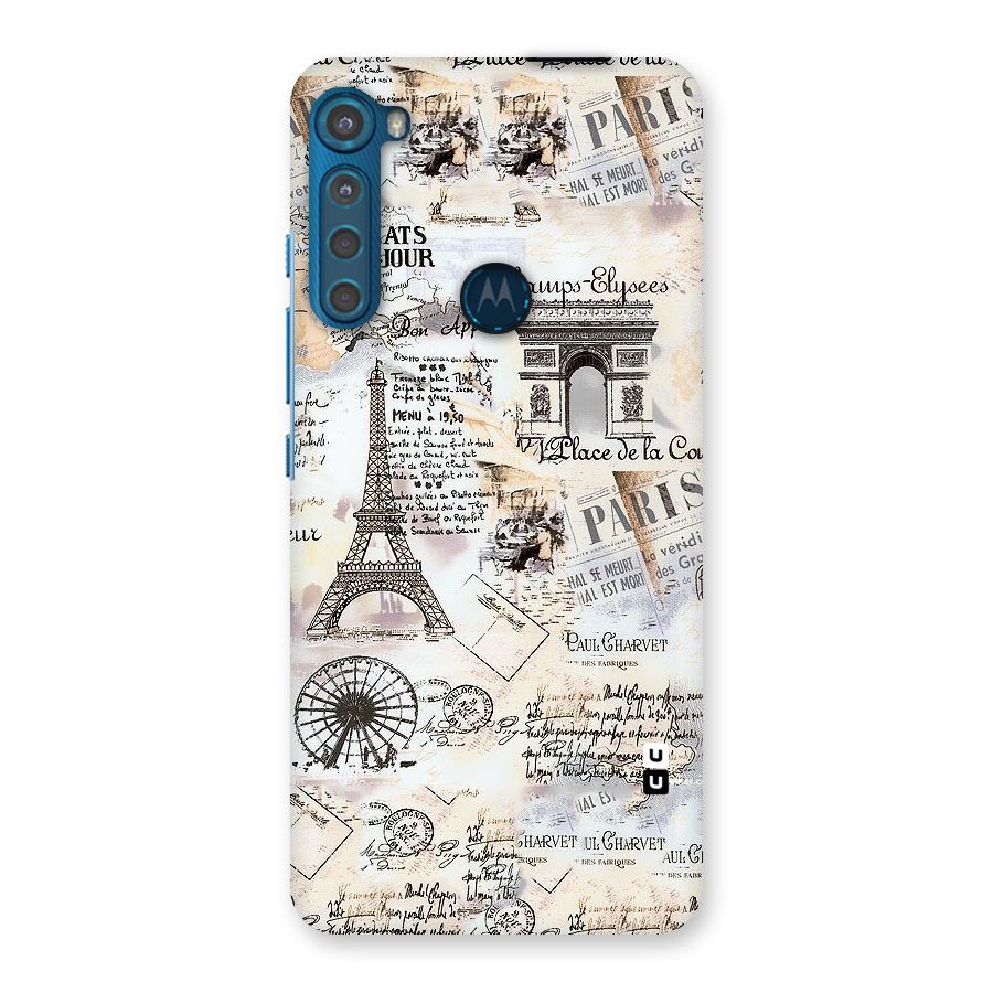 Paris Paper Back Case for Motorola One Fusion Plus